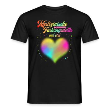 Employés médicaux avec beaucoup de cœur - T-shirt homme - noir - Devant - AI Model Male 178 light (178cm)