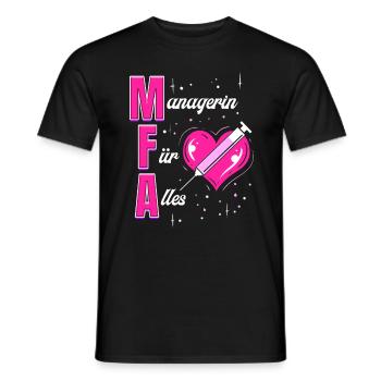 Manager for Everything - Medical Assistant - Men's T-Shirt - black - Front - AI Model Male 178 light (178cm)