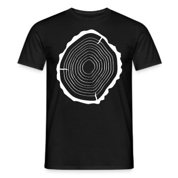Bois d’arbre - T-shirt homme - noir - Devant - AI Model Male 178 light (178cm)
