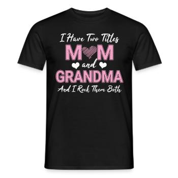 Grandmother - Men's T-Shirt - black - Front - AI Model Male 178 light (178cm)