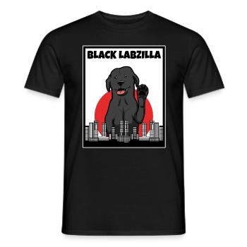 Schwarz labzilla | Funny Lab Labrador Retriever - T-shirt homme - noir - Devant - AI Model Male 178 light (178cm)