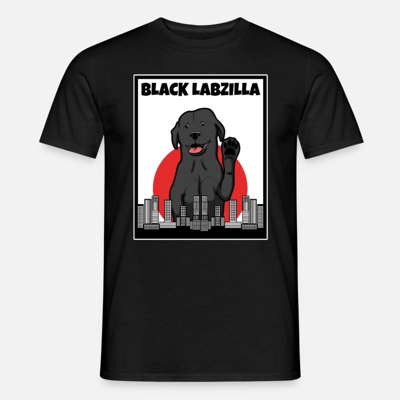 Schwarz labzilla | Funny Lab Labrador Retriever - Männer T-Shirt - Schwarz