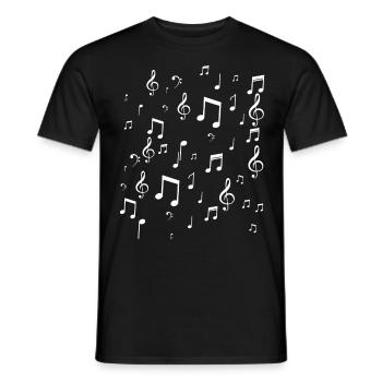 Musique Notes musicales - T-shirt homme - noir - Devant - AI Model Male 178 light (178cm)
