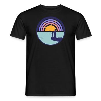 Pêche - Cadeau de père fils - T-shirt homme - noir - Devant - AI Model Male 178 light (178cm)