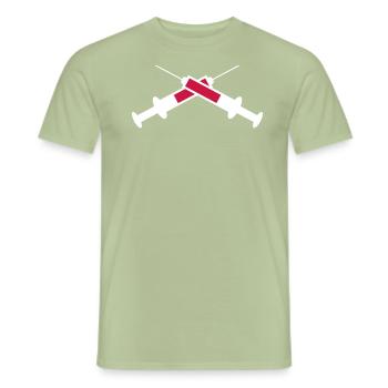 Spritze - Männer T-Shirt - Sage - Vorne - AI Model Male 178 light (178cm)