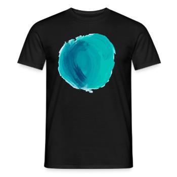 Kreis Aquarell - Männer T-Shirt - Schwarz - Vorne - AI Model Male 178 light (178cm)