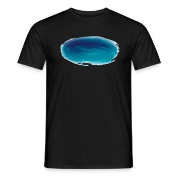 Rectangles watercolor - Men's T-Shirt - black - Front - AI Model Male 178 light (178cm)
