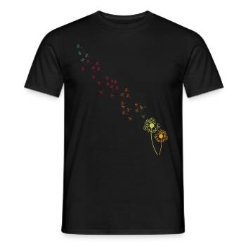 pissenlit pissenlit - T-shirt homme - noir - Devant - AI Model Male 178 light (178cm)