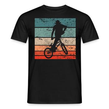 Bmx driver vintage retro - Men's T-Shirt - black - Front - AI Model Male 178 light (178cm)