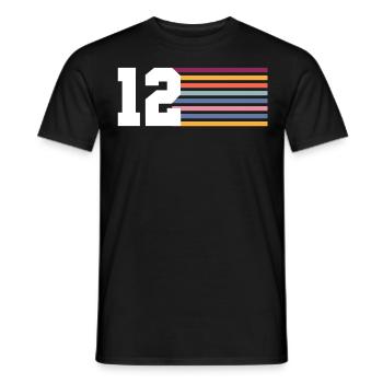 12 - T-shirt homme - noir - Devant - AI Model Male 178 light (178cm)