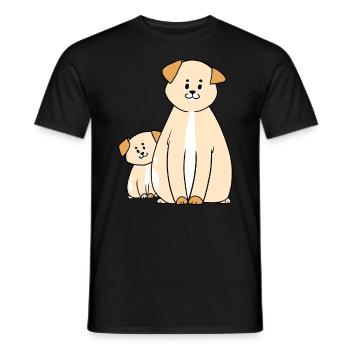 Dog dogs puppies - Men's T-Shirt - black - Front - AI Model Male 178 light (178cm)