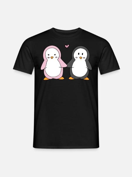 Pinguin - Männer T-Shirt - Schwarz