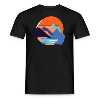 Abstrakt - Männer T-Shirt - Schwarz - Vorne - AI Model Male 178 light (178cm)