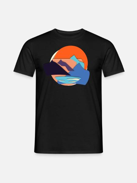 Abstrakt - Männer T-Shirt - Schwarz