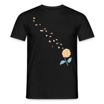 Fleur - T-shirt homme - noir - Devant - AI Model Male 178 light (178cm)
