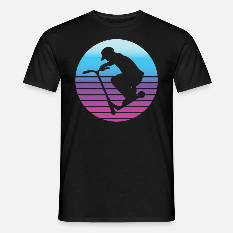 Scooter Stunt Tretroller - Männer T-Shirt - Schwarz