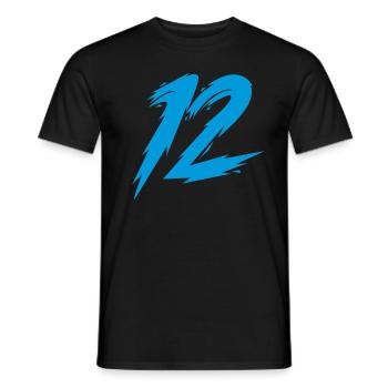12 - T-shirt homme - noir - Devant - AI Model Male 178 light (178cm)
