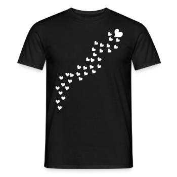 Cœurs - T-shirt homme - noir - Devant - AI Model Male 178 light (178cm)