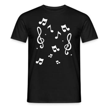 Musique Notes musicales - T-shirt homme - noir - Devant - AI Model Male 178 light (178cm)