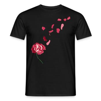 Red Rose - Men's T-Shirt - black - Front - AI Model Male 178 light (178cm)