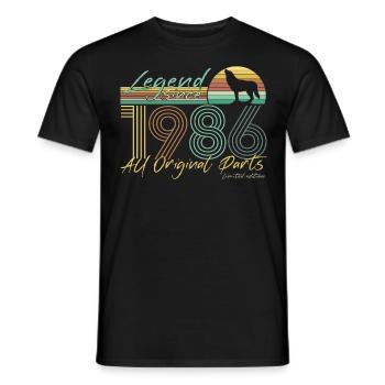 Vintage 1986 Legende Geschenkidee - Männer T-Shirt - Schwarz - Vorne - AI Model Male 178 light (178cm)