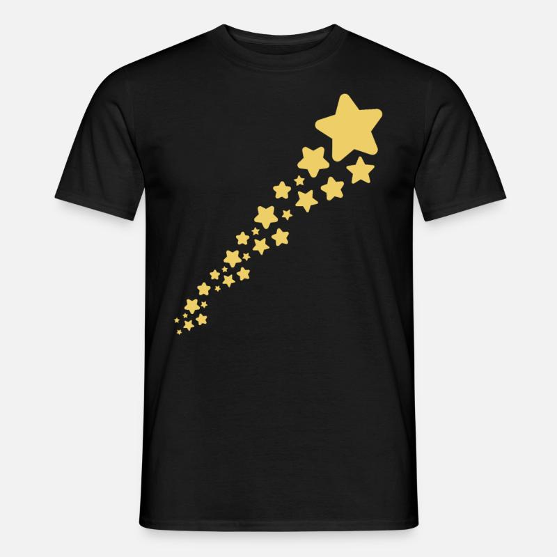 Sternschnuppe - Männer T-Shirt - Schwarz