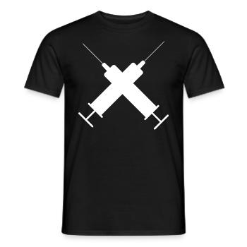Spritze - Männer T-Shirt - Schwarz - Vorne - AI Model Male 178 light (178cm)