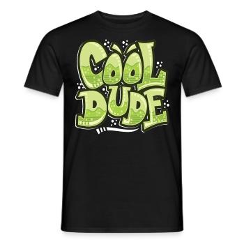 cool dude - Men's T-Shirt - black - Front - AI Model Male 178 light (178cm)