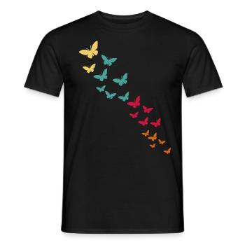 Papillon - T-shirt homme - noir - Devant - AI Model Male 178 light (178cm)