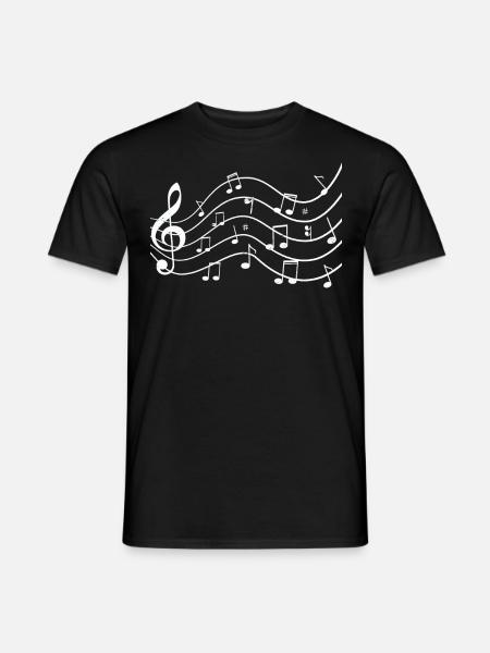 Clé de bas de la note - T-shirt homme - noir