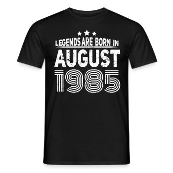 geboren im August 1985 Geschenkidee - Männer T-Shirt - Schwarz - Vorne - AI Model Male 178 light (178cm)
