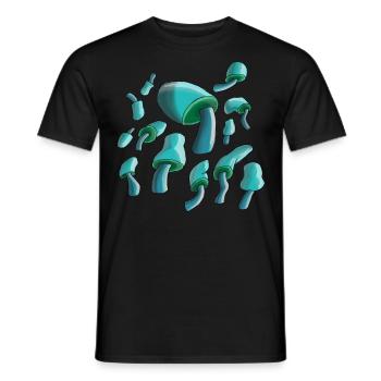 Fungi - Men's T-Shirt - black - Front - AI Model Male 178 light (178cm)