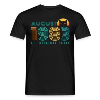 vintage im August 1983 Geschenkidee - Männer T-Shirt - Schwarz - Vorne - AI Model Male 178 light (178cm)