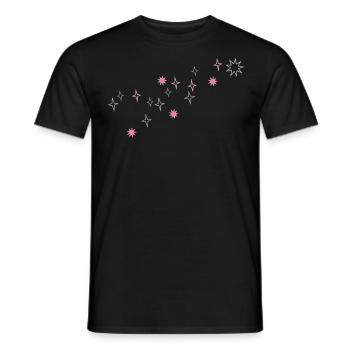Bunter Stern - Männer T-Shirt - Schwarz - Vorne - AI Model Male 178 light (178cm)