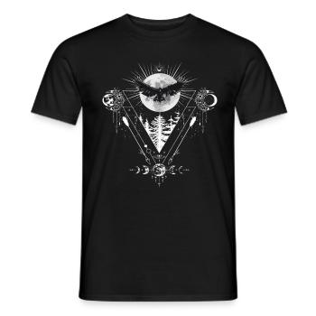 Occult magic accumulatism scultated fans design - Men's T-Shirt - black - Front - AI Model Male 178 light (178cm)