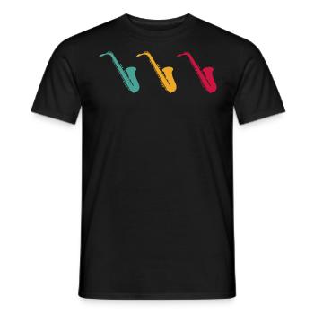 Saxophone - T-shirt homme - noir - Devant - AI Model Male 178 light (178cm)
