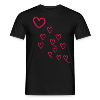 Heart - Men's T-Shirt - black - Front - AI Model Male 178 light (178cm)