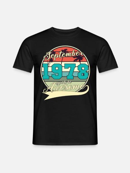 Septembre 1978 Idée de cadeau - T-shirt homme - noir