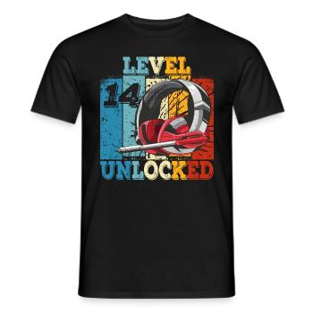 Geburtstag 14 Offizielle Teenager Junge Level 14 - Männer T-Shirt - Schwarz - Vorne - AI Model Male 178 light (178cm)
