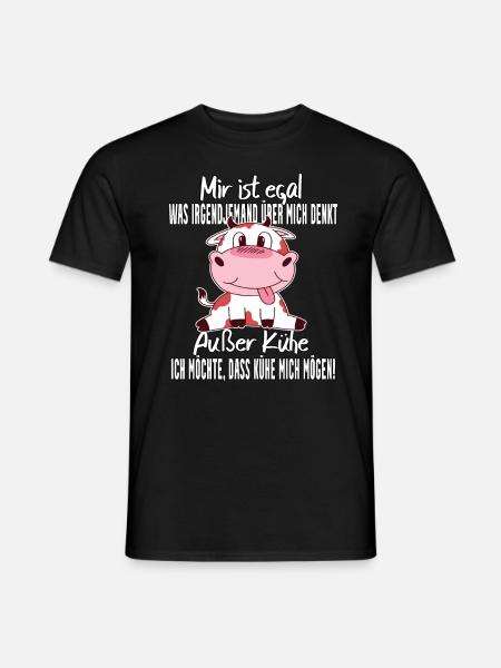 Mir ist egal was irgendjemand über mich denkt - Männer T-Shirt - Schwarz