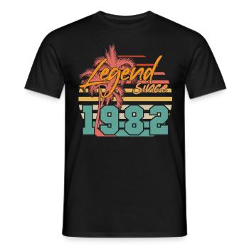 Légende 1982 Vintage - T-shirt homme - noir - Devant - AI Model Male 178 light (178cm)
