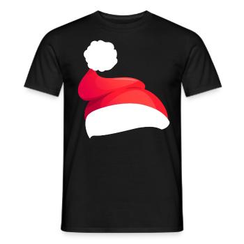 Rote weihnachtsmannmützen - Männer T-Shirt - Schwarz - Vorne - AI Model Male 178 light (178cm)