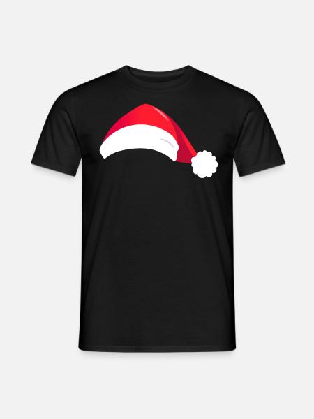 Bonnet rouge de Noël - T-shirt homme - noir