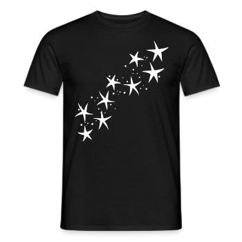Étoiles - T-shirt homme - noir - Devant - AI Model Male 178 light (178cm)