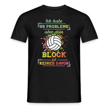 Volleyball Netz Spruch, Volleyball Geschenk - Männer T-Shirt - Schwarz - Vorne - AI Model Male 178 light (178cm)