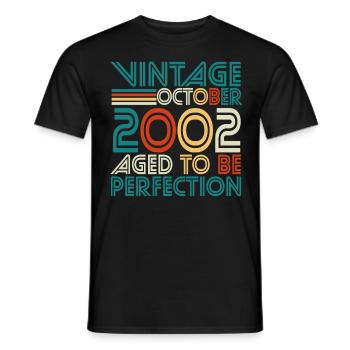 Geschenkidee Oktober 2002 Vintage - Männer T-Shirt - Schwarz - Vorne - AI Model Male 178 light (178cm)