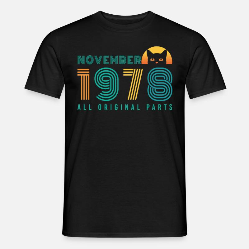 November 1978 Retro Geschenkidee - Männer T-Shirt - Schwarz