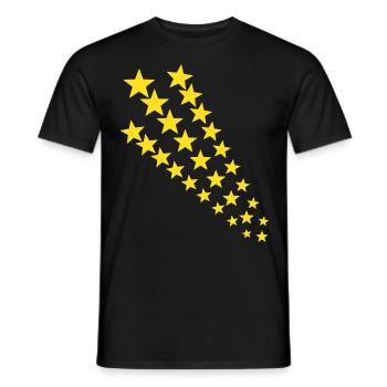 Trendy stars - Men's T-Shirt - black - Front - AI Model Male 178 light (178cm)