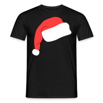 Lustige Nikolaus Mütze - Männer T-Shirt - Schwarz - Vorne - AI Model Male 178 light (178cm)