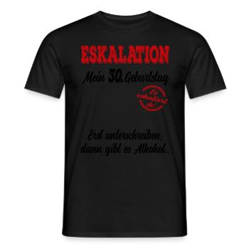 30. Geburtstag Mann Frau 30 Jahre Party Gästebuch - Männer T-Shirt - Schwarz - Vorne - AI Model Male 178 light (178cm)